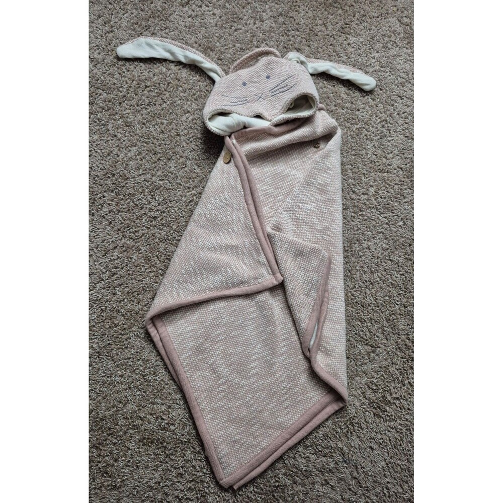 Zestt Organics Cotton Kids Travel Blanket in Pink Bunny nwot